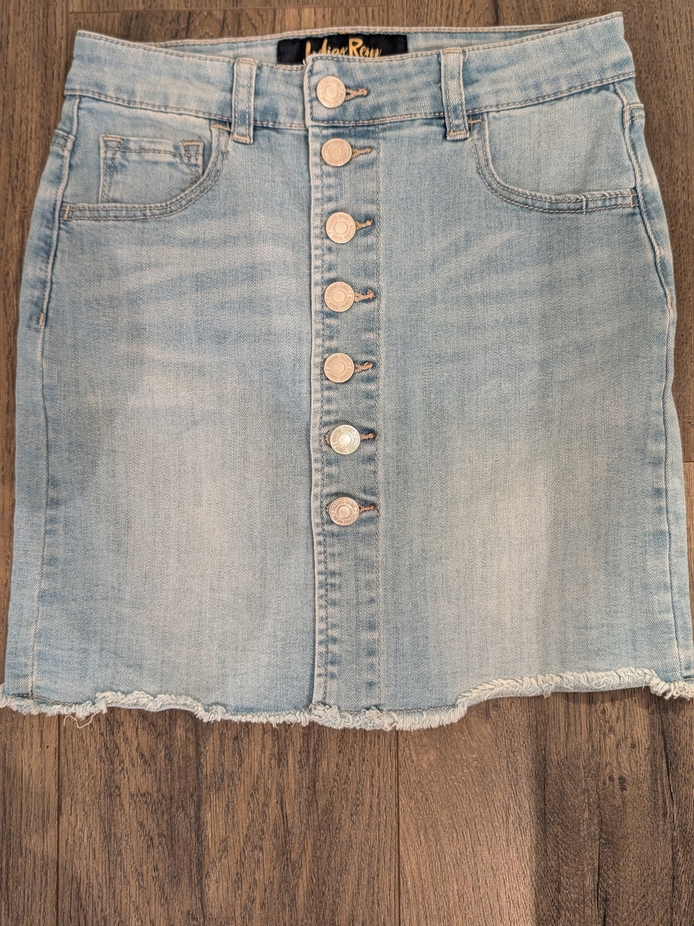 3/$30 💜 Indigo Rein Light Blue Button-Front Denim Mini Skirt